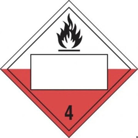 Accuform BLANK DOT PLACARD HAZARD CLASS 4 MPL4DG4CMG10 MPL4DG4CMG10